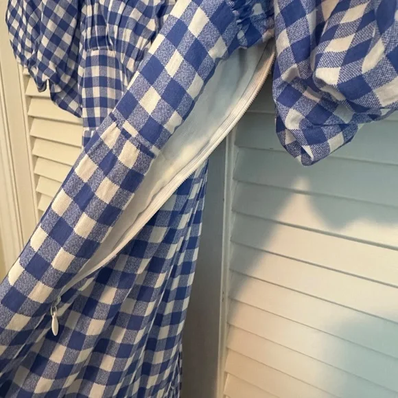 Tuckernuck Blue and White Gingham Maxi Dress - Picture 4 of 6